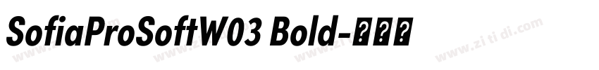 SofiaProSoftW03 Bold字体转换